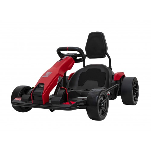Rychlá 3 Drift dětská baterie motokára červená Drift funkce 2x150W motory LED rádiové pásy