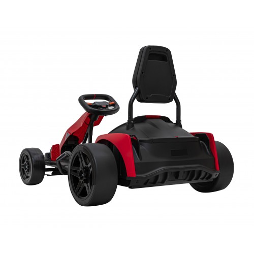 Rychlá 3 Drift dětská baterie motokára červená Drift funkce 2x150W motory LED rádiové pásy