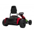Rychlá 3 Drift dětská baterie motokára červená Drift funkce 2x150W motory LED rádiové pásy