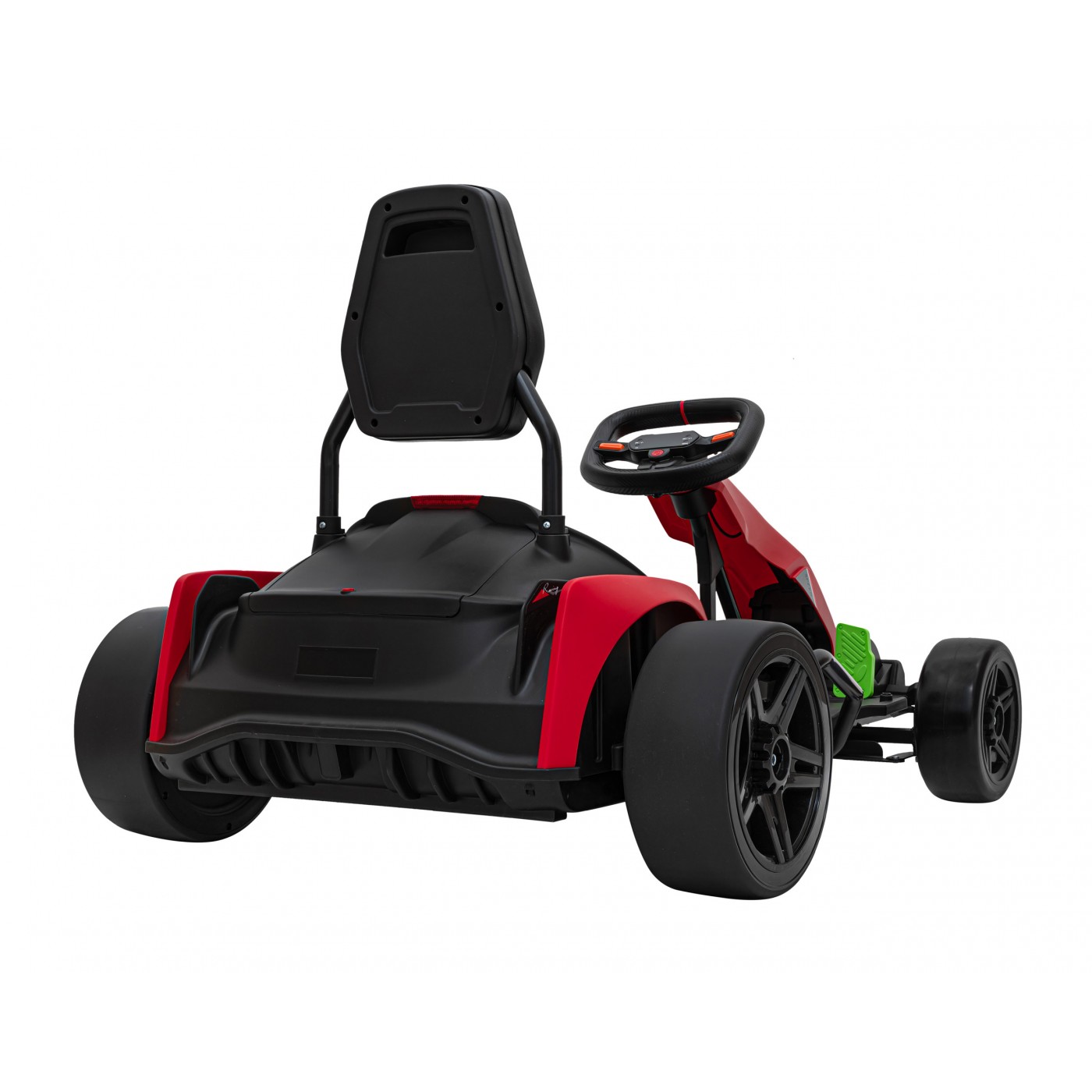 Rychlá 3 Drift dětská baterie motokára červená Drift funkce 2x150W motory LED rádiové pásy