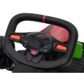 Rychlá 3 Drift dětská baterie motokára červená Drift funkce 2x150W motory LED rádiové pásy