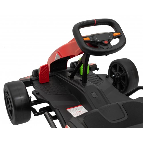 Rychlá 3 Drift dětská baterie motokára červená Drift funkce 2x150W motory LED rádiové pásy