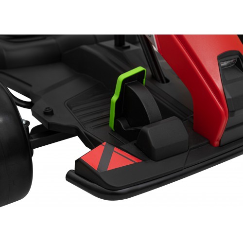 Rychlá 3 Drift dětská baterie motokára červená Drift funkce 2x150W motory LED rádiové pásy
