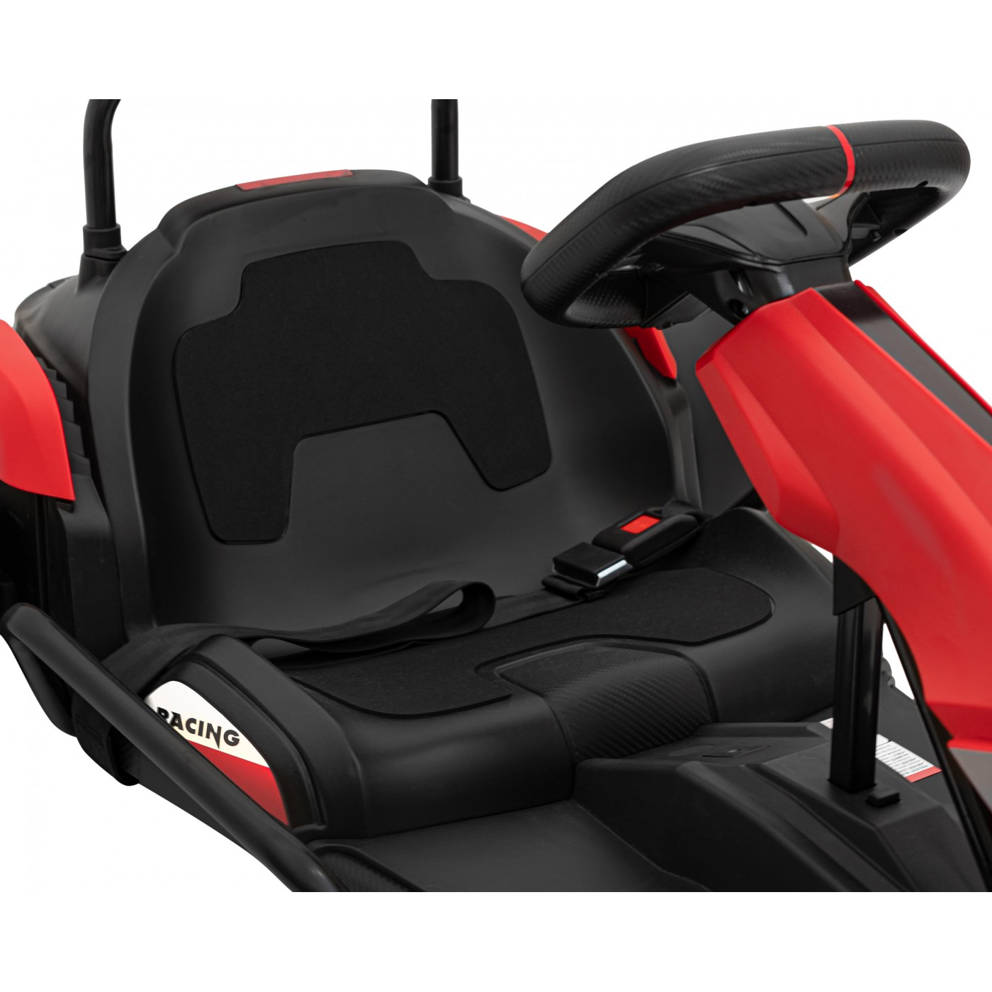 Rychlá 3 Drift dětská baterie motokára červená Drift funkce 2x150W motory LED rádiové pásy