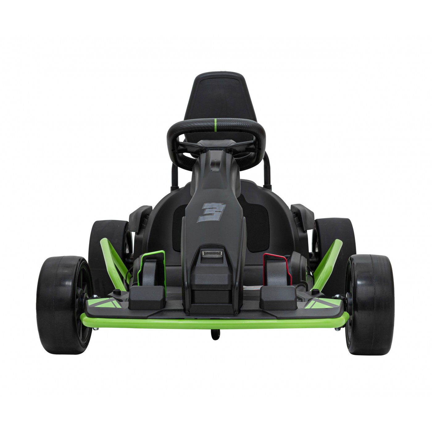 Rychlá 3 Drift dětská baterie motokára černá + funkce driftování + 2x150W motory + LED rádio + pásy