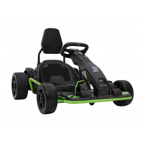 Rychlá 3 Drift dětská baterie motokára černá + funkce driftování + 2x150W motory + LED rádio + pásy