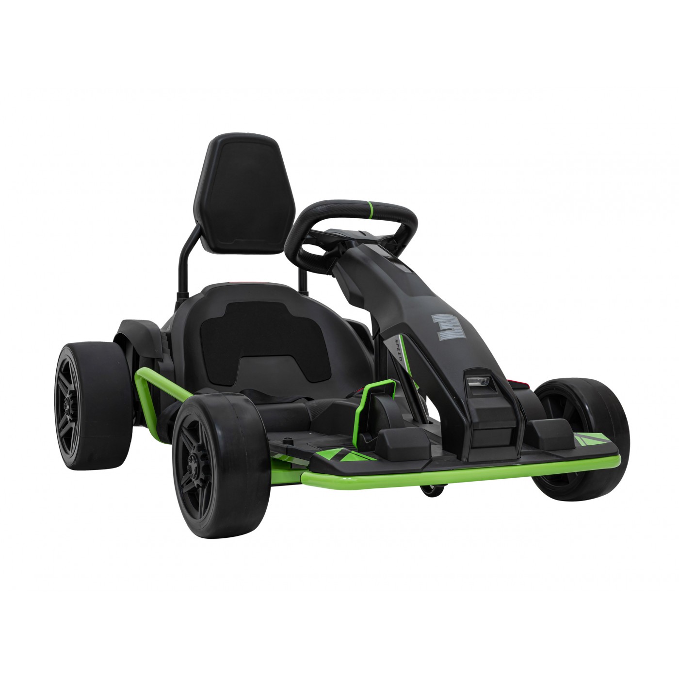 Rychlá 3 Drift dětská baterie motokára černá + funkce driftování + 2x150W motory + LED rádio + pásy