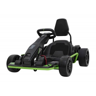 Rychlá 3 Drift dětská baterie motokára černá + funkce driftování + 2x150W motory + LED rádio + pásy