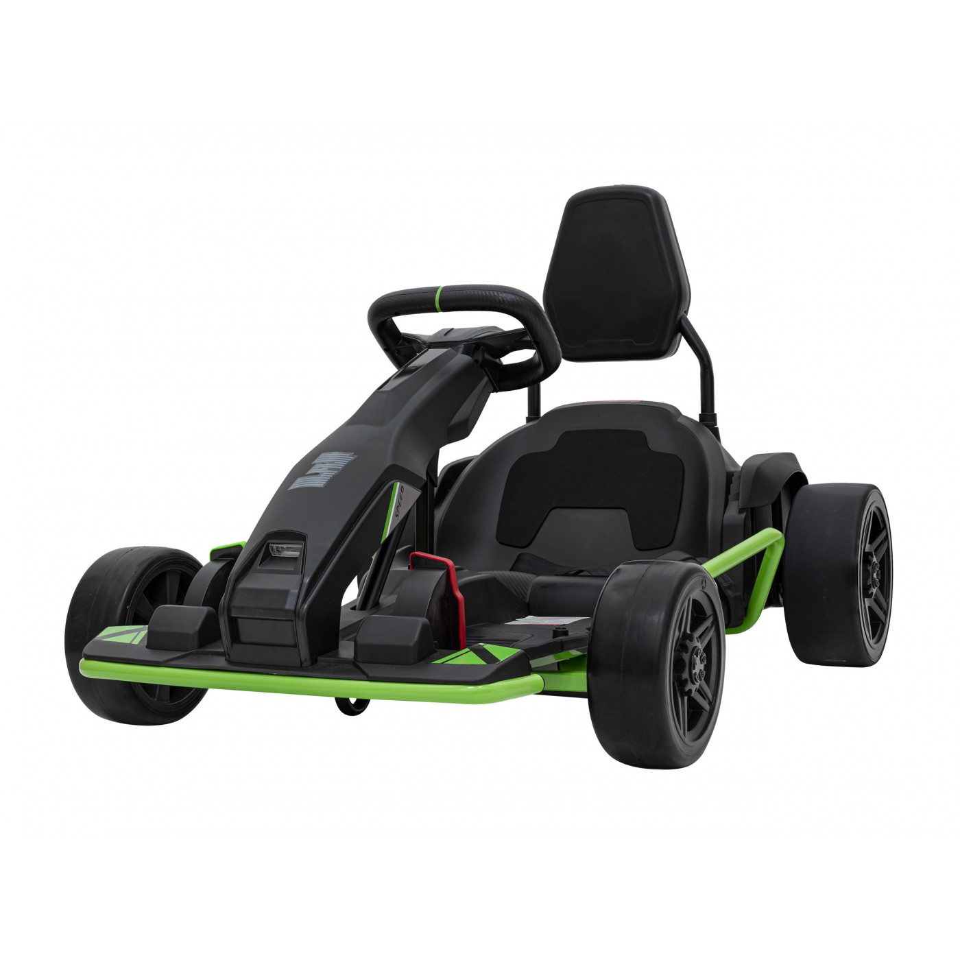 Rychlá 3 Drift dětská baterie motokára černá + funkce driftování + 2x150W motory + LED rádio + pásy