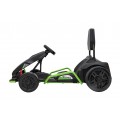 Rychlá 3 Drift dětská baterie motokára černá + funkce driftování + 2x150W motory + LED rádio + pásy
