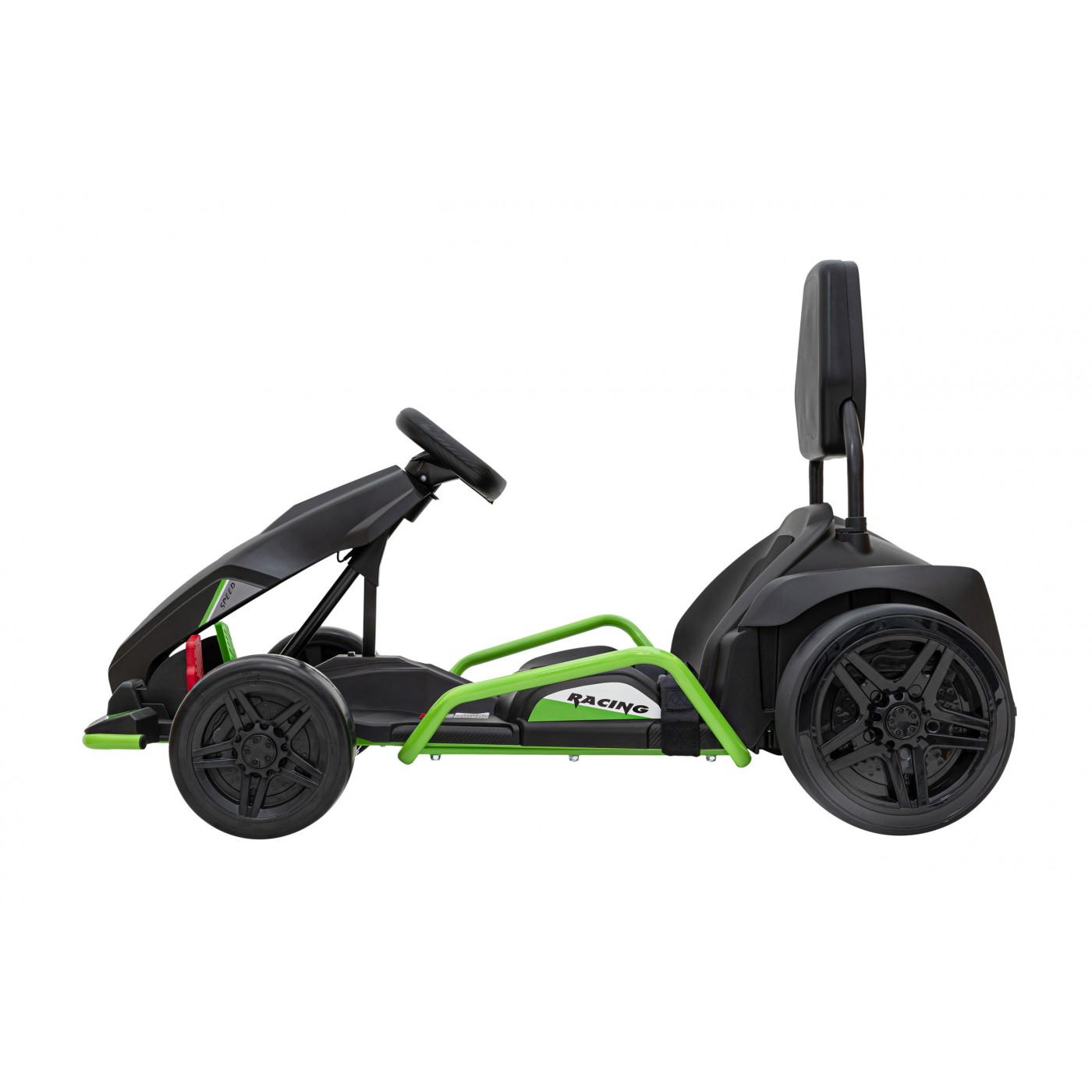 Rychlá 3 Drift dětská baterie motokára černá + funkce driftování + 2x150W motory + LED rádio + pásy