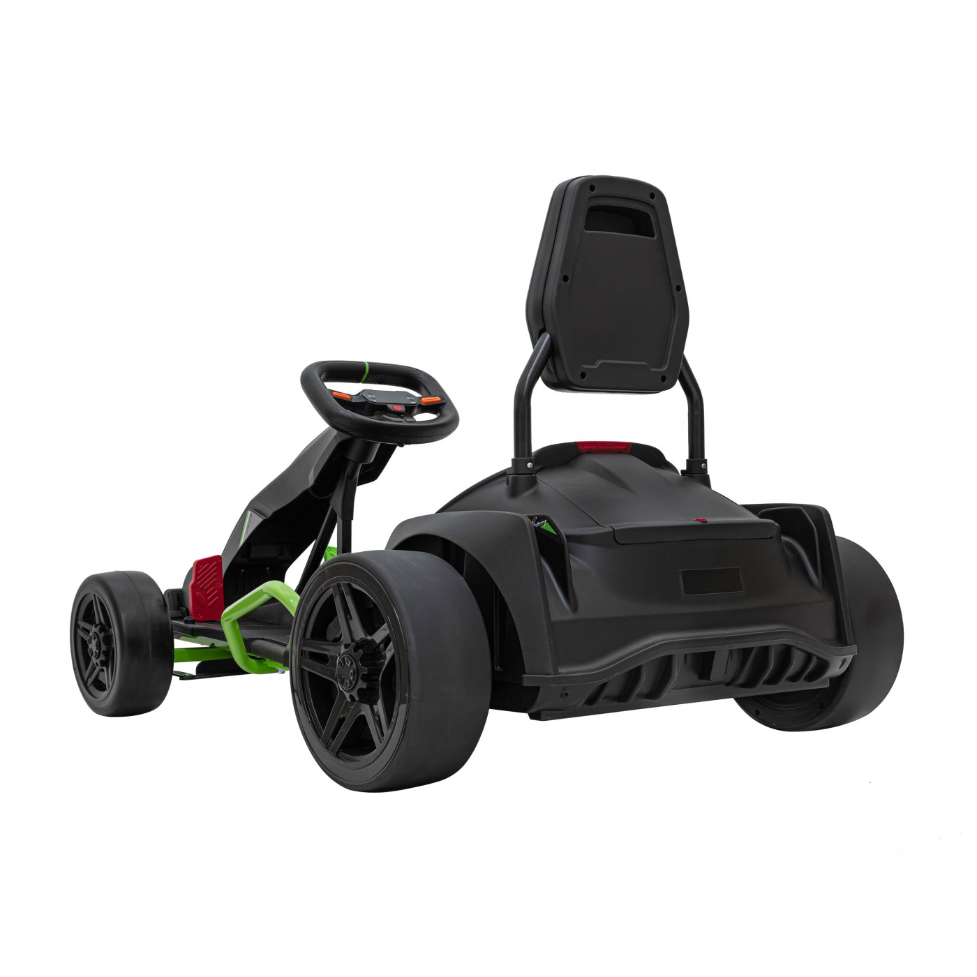 Rychlá 3 Drift dětská baterie motokára černá + funkce driftování + 2x150W motory + LED rádio + pásy