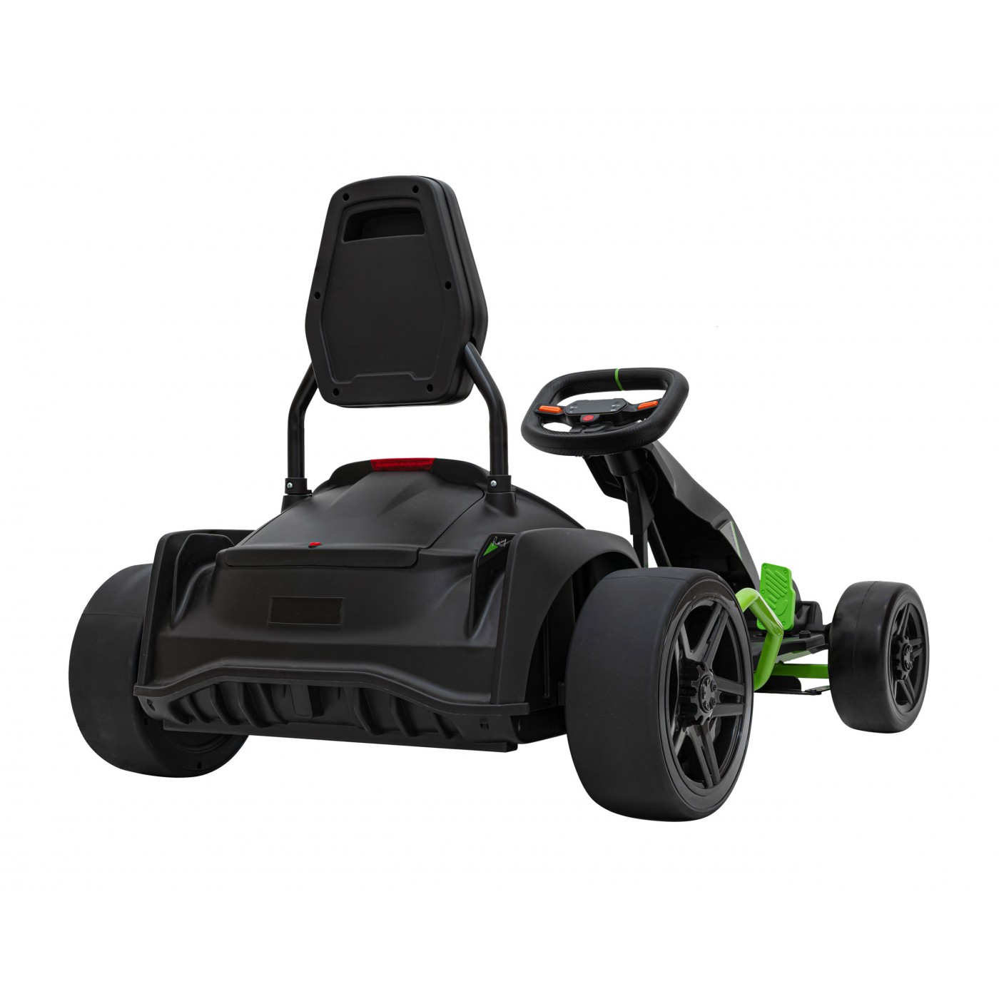 Rychlá 3 Drift dětská baterie motokára černá + funkce driftování + 2x150W motory + LED rádio + pásy
