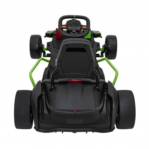 Rychlá 3 Drift dětská baterie motokára černá + funkce driftování + 2x150W motory + LED rádio + pásy