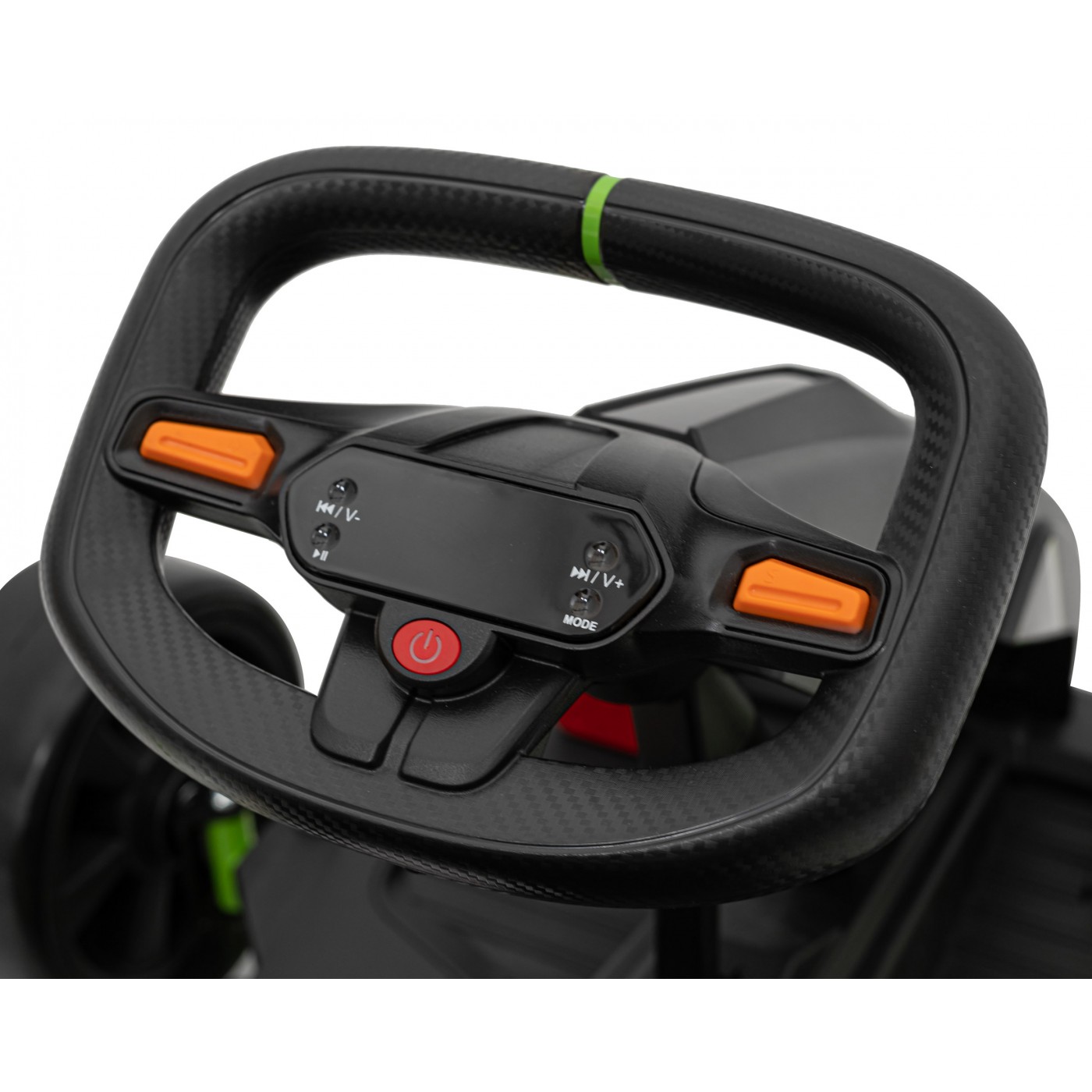 Rychlá 3 Drift dětská baterie motokára černá + funkce driftování + 2x150W motory + LED rádio + pásy