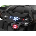 Rychlá 3 Drift dětská baterie motokára černá + funkce driftování + 2x150W motory + LED rádio + pásy