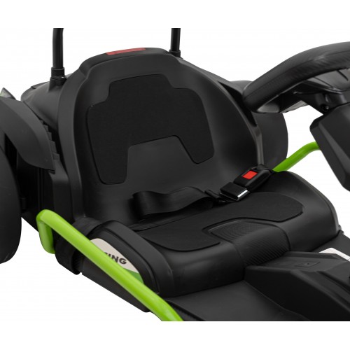 Rychlá 3 Drift dětská baterie motokára černá + funkce driftování + 2x150W motory + LED rádio + pásy