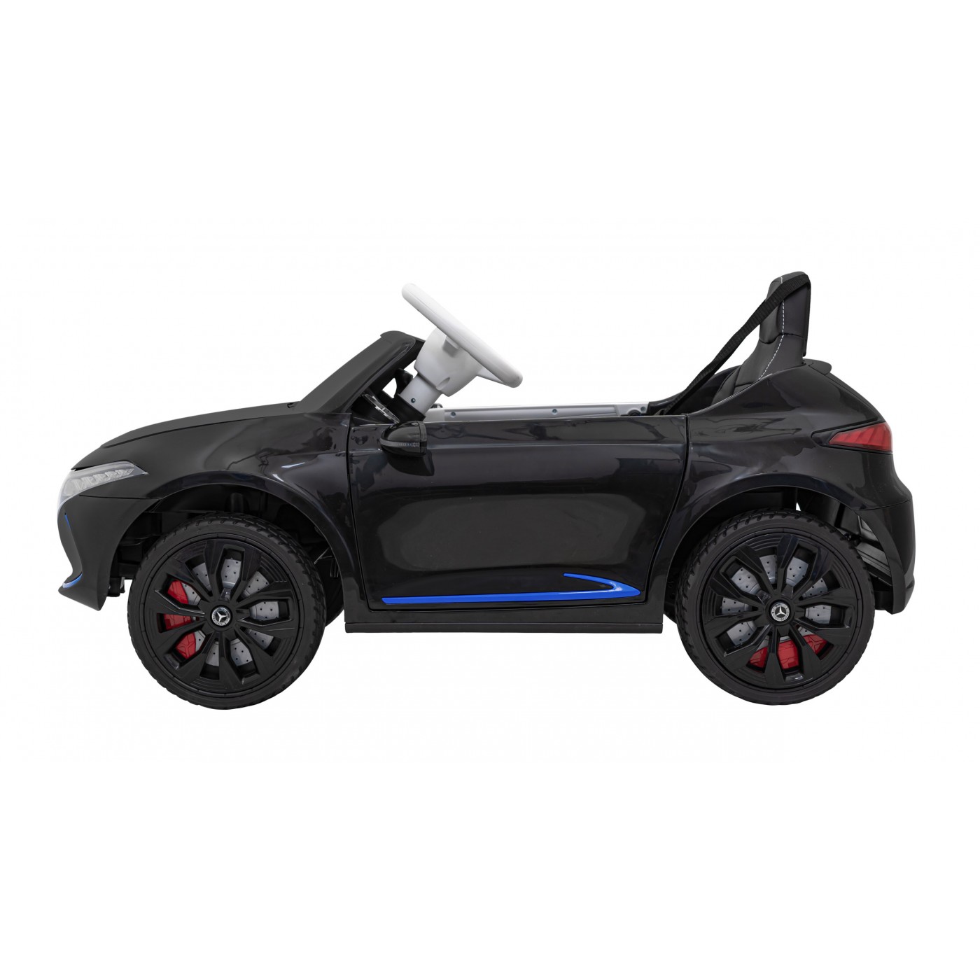 Mercedes Benz AMG EQA Kids černý + dálkové ovládání + 5bodové pásy + EVA + MP3 displej + LED