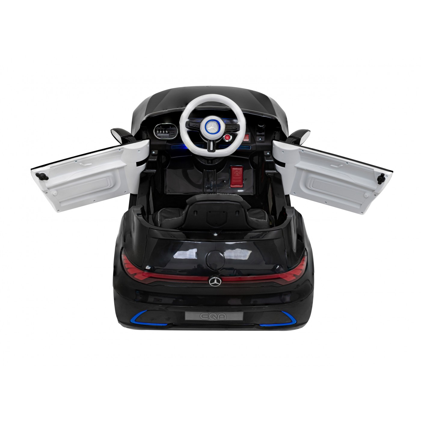 Mercedes Benz AMG EQA Kids černý + dálkové ovládání + 5bodové pásy + EVA + MP3 displej + LED