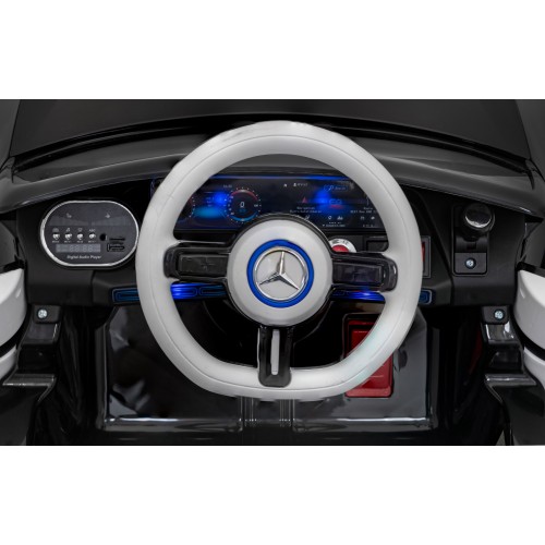 Mercedes Benz AMG EQA Kids černý + dálkové ovládání + 5bodové pásy + EVA + MP3 displej + LED
