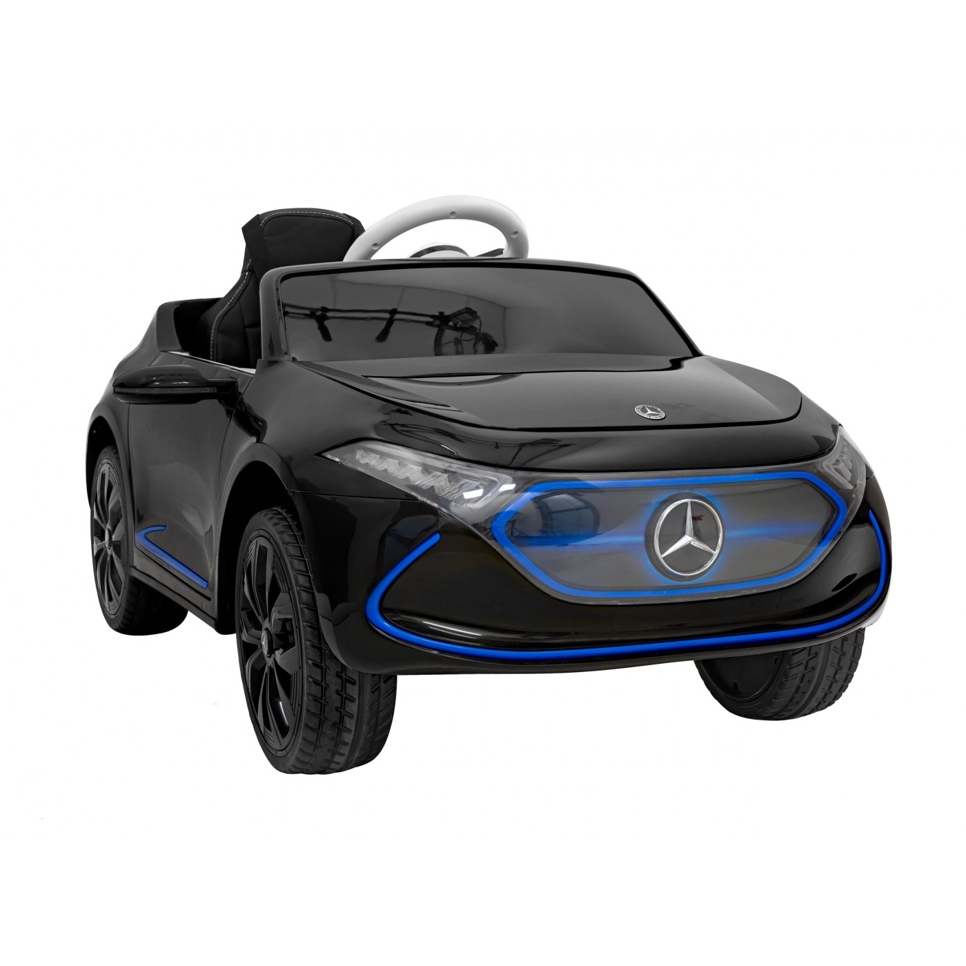 Mercedes Benz AMG EQA Kids černý + dálkové ovládání + 5bodové pásy + EVA + MP3 displej + LED