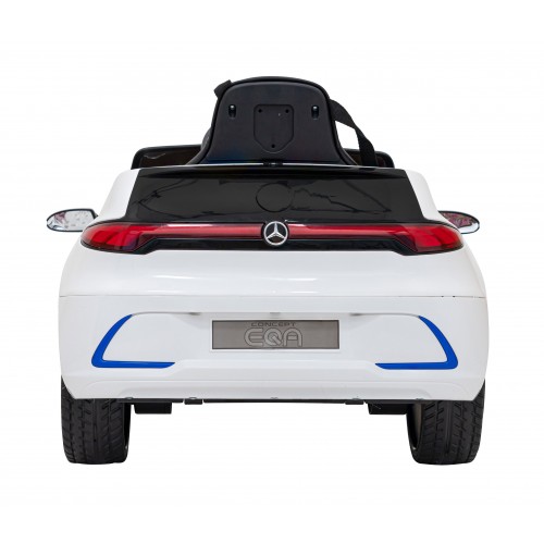 Mercedes Benz AMG EQA dětská bílá + dálkové ovládání + 5 bodové pásy + EVA + MP3 displej + LED