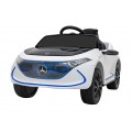 Mercedes Benz AMG EQA dětská bílá + dálkové ovládání + 5 bodové pásy + EVA + MP3 displej + LED