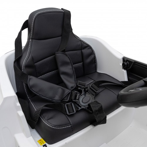 Mercedes Benz AMG EQA dětská bílá + dálkové ovládání + 5 bodové pásy + EVA + MP3 displej + LED
