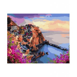 Malování podle čísel Jasné barvy Sicílie 40x50 Plátno + Barvy + Štětce