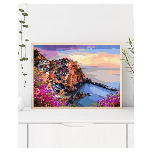 Malování podle čísel Jasné barvy Sicílie 40x50 Plátno + Barvy + Štětce