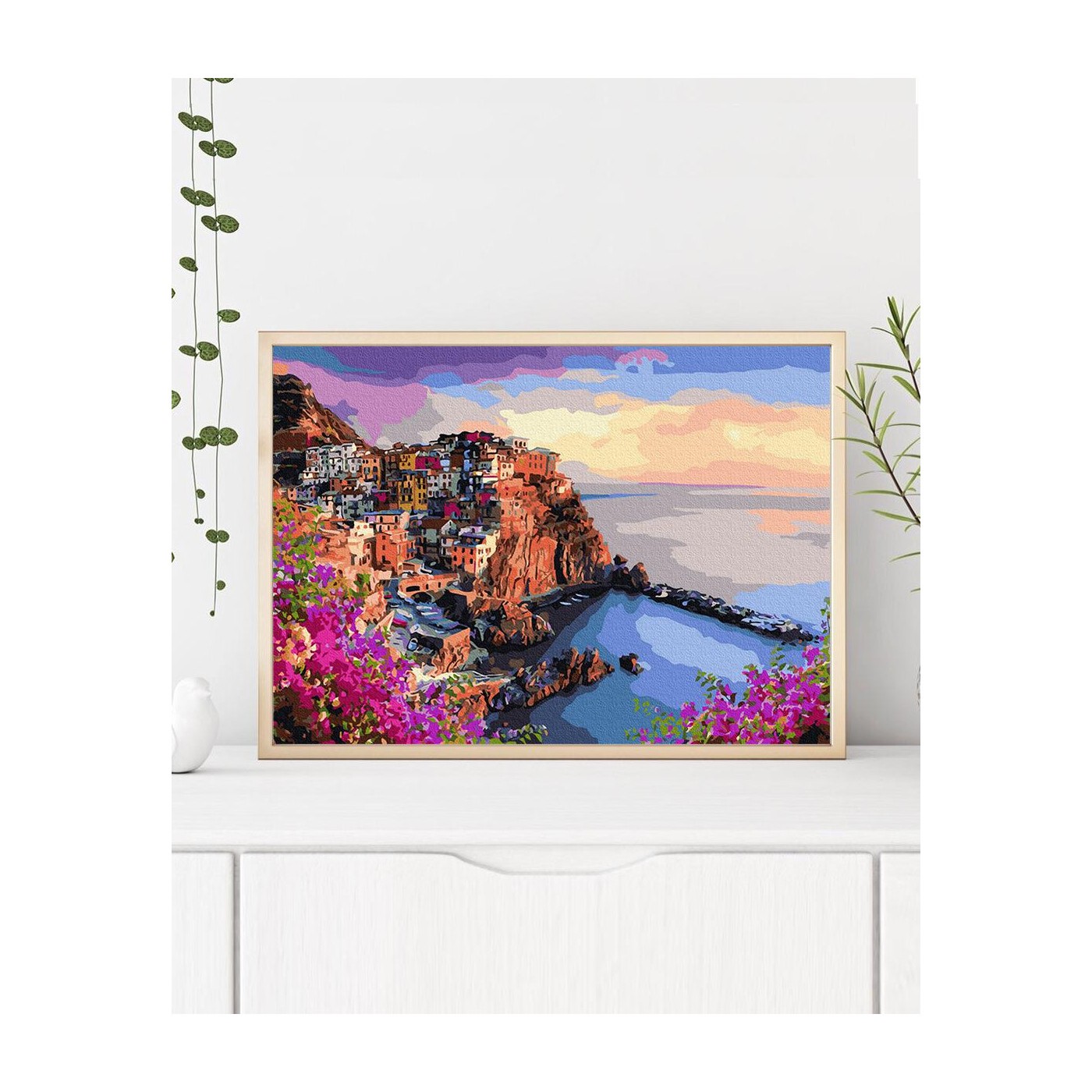 Malování podle čísel Jasné barvy Sicílie 40x50 Plátno + Barvy + Štětce