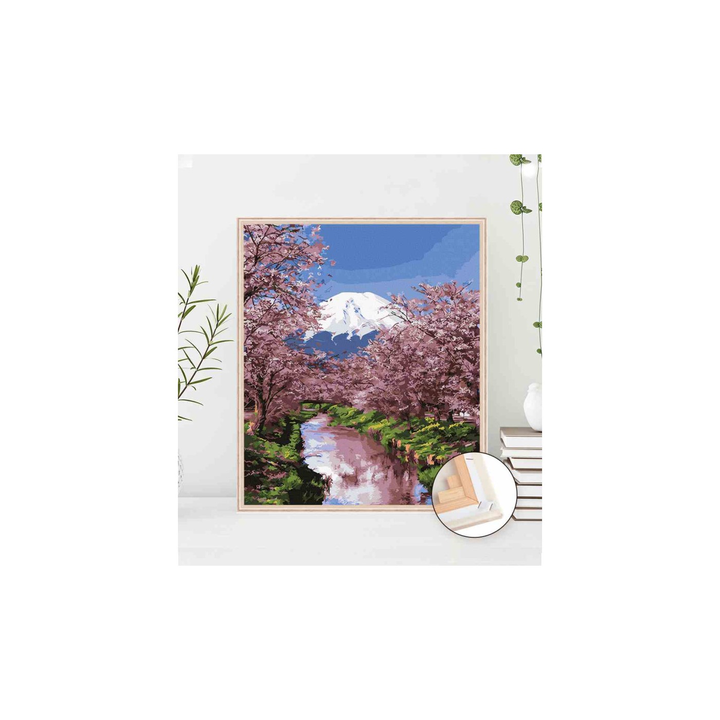 Malba podle čísel Kvetoucí Sakura 40x50 Plátno + Barvy + Štětce