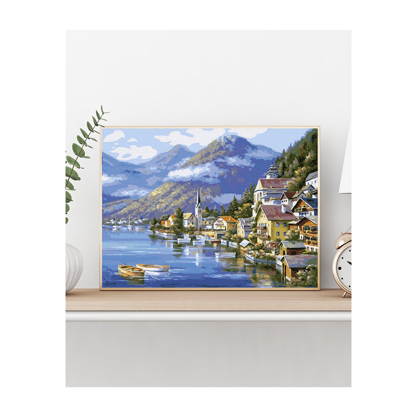 Malba podle čísel Malebné Rakousko 40x50 Plátno + Barvy + Štětce