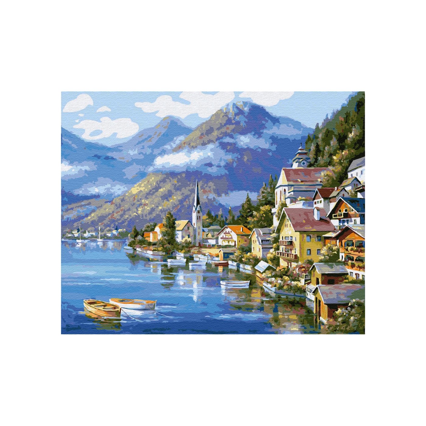Malba podle čísel Malebné Rakousko 40x50 Plátno + Barvy + Štětce