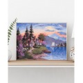 Malba čísly U jezera 40x50  Plátno + Barvy + Štětce