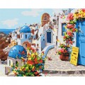 Malba Santorini čísla 40x50 Plátno + Barvy + Štětce