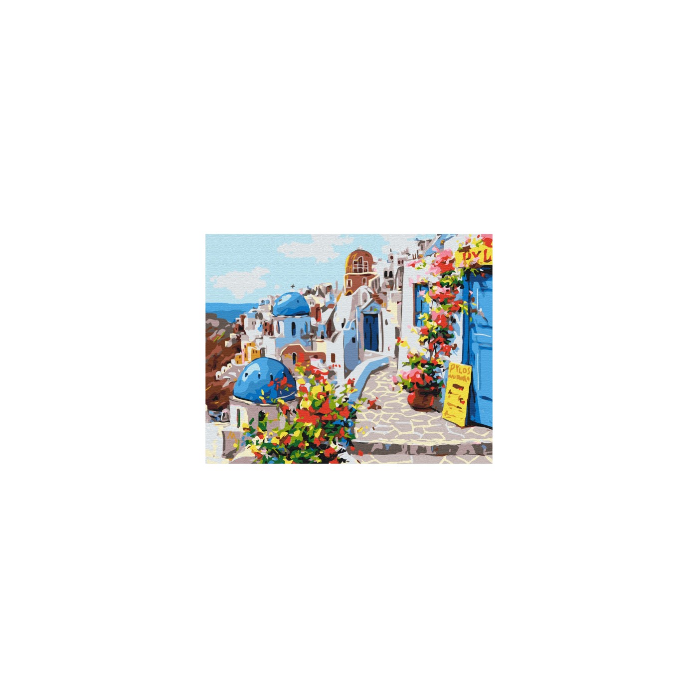 Malba Santorini čísla 40x50 Plátno + Barvy + Štětce