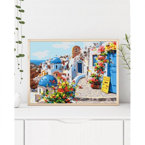 Malba Santorini čísla 40x50 Plátno + Barvy + Štětce