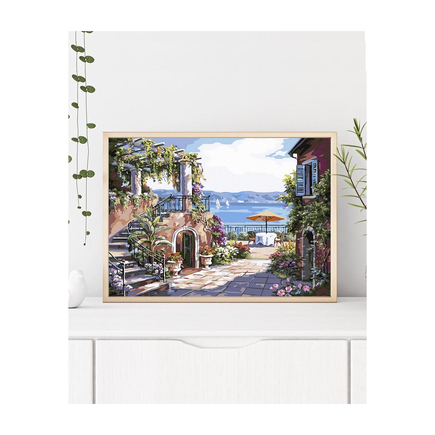Malba podle čísel Toskánská terasa 40x50 Plátno + Barvy + Štětce
