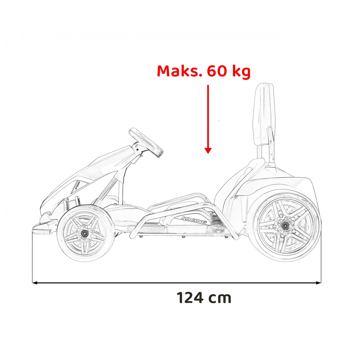 Motokára Fast 3 Drift na baterii pro děti bílá + funkce Drift 2x150W motory + LED rádio + pásy