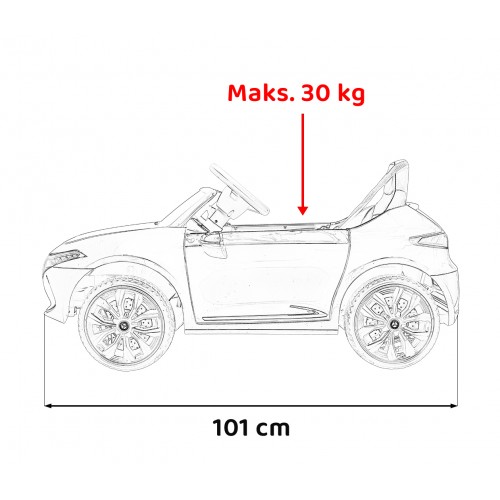 Mercedes Benz AMG EQA Kids černý + dálkové ovládání + 5bodové pásy + EVA + MP3 displej + LED