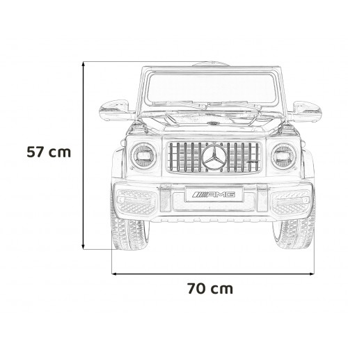 Mercedes AMG G63 Dětský červený dálkový MP3 LED pomalý start EVA PÁSY