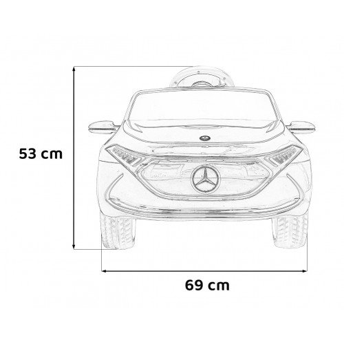 Mercedes Benz AMG EQA Kids černý + dálkové ovládání + 5bodové pásy + EVA + MP3 displej + LED