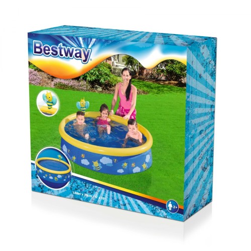 Roztahovací bazén se sprškou pro děti Včelky 152x38 BESTWAY