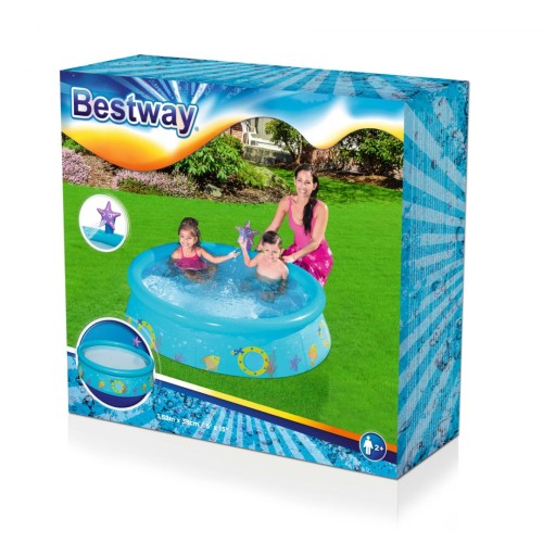 Roztahovací bazén se sprškou pro děti Rybičky152x38 BESTWAY