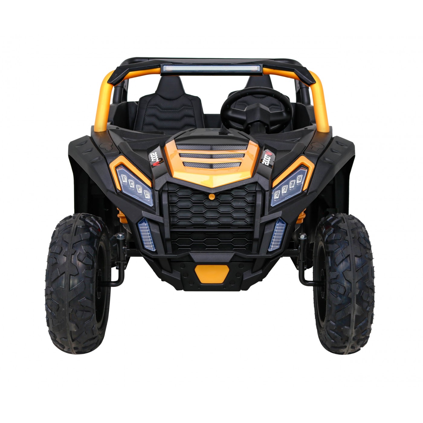 Buggy ATV Strong Racing pro 2 děti zlatý  + Bezkartáčový motor + Nafukovací kola + Audio LED