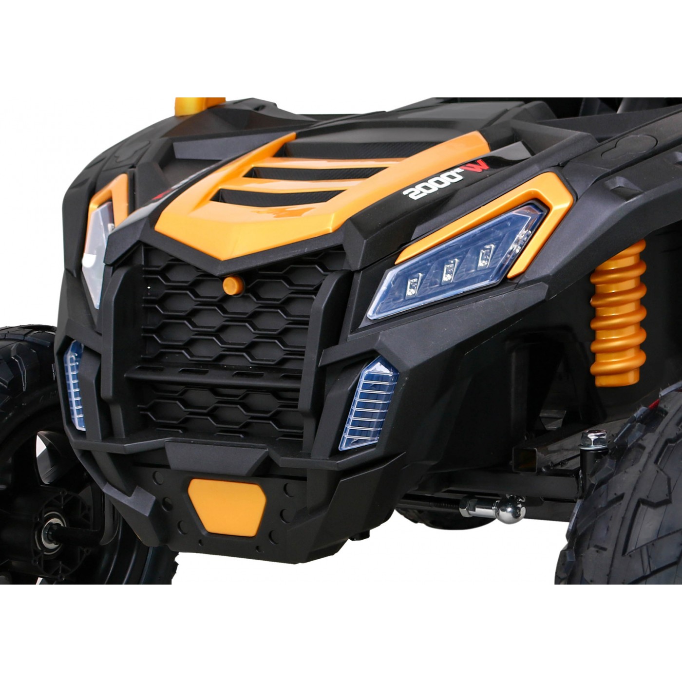 Buggy ATV Strong Racing pro 2 děti zlatý  + Bezkartáčový motor + Nafukovací kola + Audio LED