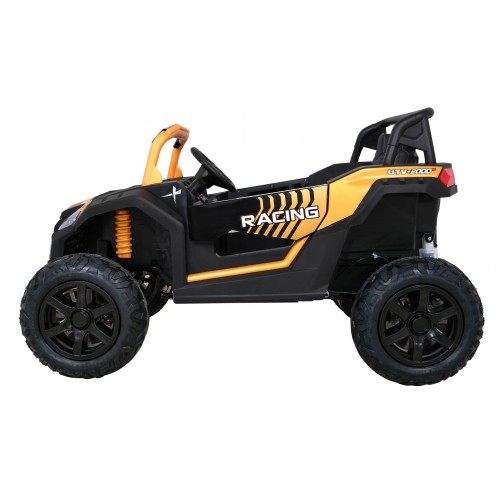 Buggy ATV Strong Racing pro 2 děti zlatý  + Bezkartáčový motor + Nafukovací kola + Audio LED