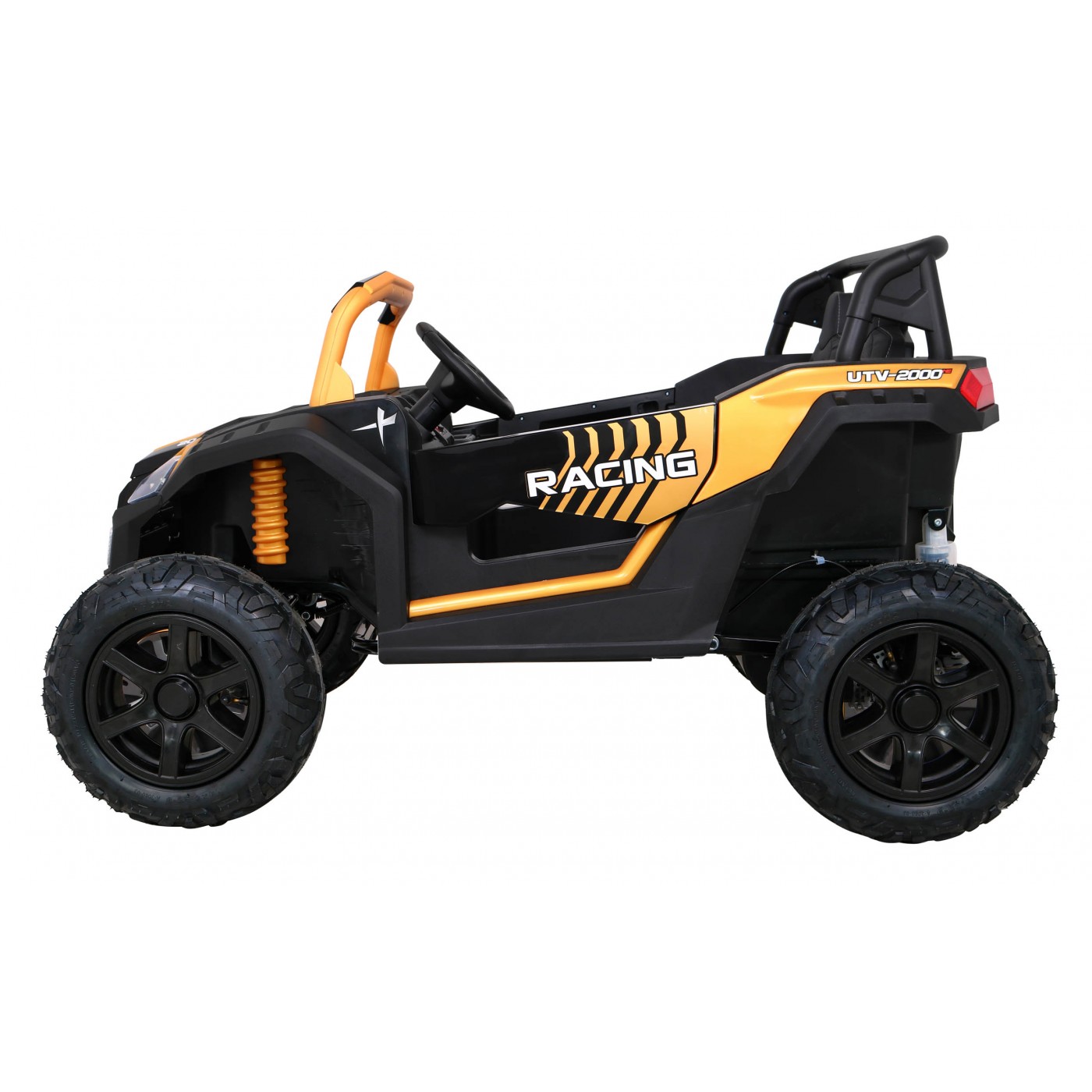 Buggy ATV Strong Racing pro 2 děti zlatý  + Bezkartáčový motor + Nafukovací kola + Audio LED
