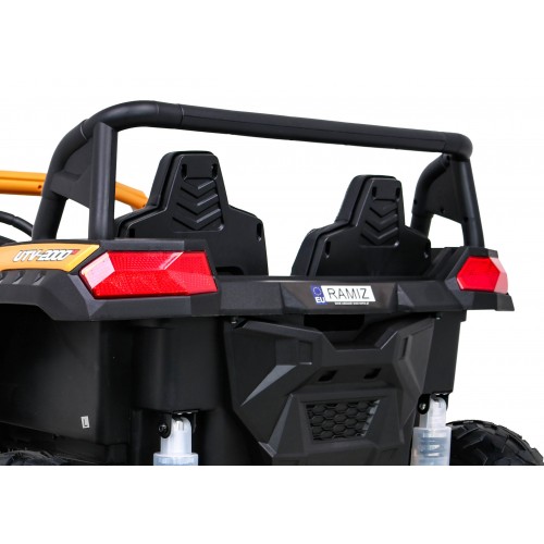 Buggy ATV Strong Racing pro 2 děti zlatý  + Bezkartáčový motor + Nafukovací kola + Audio LED
